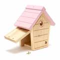 RSPB Cabin nest box, dusty pink product photo ai4 T