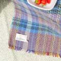 Check 100% recycled wool throw blanket - Tweedmill product photo back T