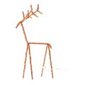 Copper twig light-up reindeer product photo back T