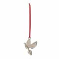 Hanging Dove Christmas decoration, pewter product photo front T