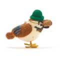 Byron the birdwatcher felt Christmas tree decoration product photo front T