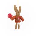 Felt foraging Hare Christmas tree decoration product photo side T