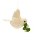 Felt Dove with mistletoe Christmas tree decoration product photo front T