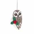 Felt eco-friendly owl Christmas decoration product photo default T