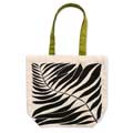 Fern leaf recycled cotton tote bag product photo side T