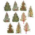 Hand-printed forest paper garland product photo side T