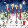 Four candles Christmas cards, pack of 10 product photo default T