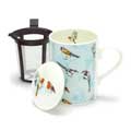 RSPB Frosty meadow tea infuser mug product photo side T