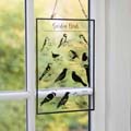 Garden birds glass hanging plaque product photo front T