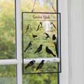 Garden birds glass hanging plaque product photo ai5 T