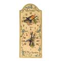 Garden bird wall clock and thermometer product photo side T