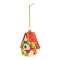 RSPB Glass bird house Christmas tree decorations, pack of 3 product photo front T