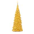 Recycled gold Christmas tree candle product photo side T