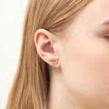 Swallow earrings 18ct gold vermeil by Blackbird Jewellery product photo front T