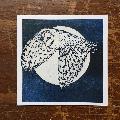 Barn owl linocut greetings card product photo default T