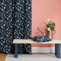 Lorna Syson fabric, navy long-tailed tit product photo side T