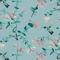 Lorna Syson fabric, mint hummingbird product photo default T