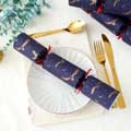 Moonlit owl recycled Christmas crackers with wooden tree decorations, 2 boxes of six product photo ai5 T