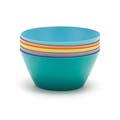 Recycled bowls made from wood fibre, multi-coloured set of 5 product photo side T