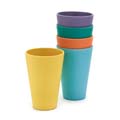 Recycled cups made from wood fibre, multi-coloured set of 5 product photo back T