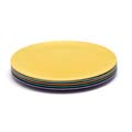 Recycled plates made from wood fibre, multi-coloured set of 5 product photo side T