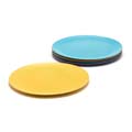 Recycled plates made from wood fibre, multi-coloured set of 5 product photo back T