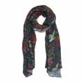 RSPB Owl organic cotton scarf, navy product photo default T