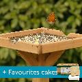 Open bird table with 10 Favourites cakes product photo default T