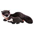 Plush otter soft toy mother and pup product photo default T