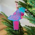 Festive paper birds, set of 4 product photo front T