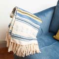 Patterned throw blanket product photo side T