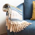 Patterned throw blanket product photo back T