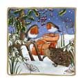 Prickly gathering Robins & Hedgehog Christmas cards, pack of 10 product photo default T