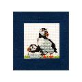 Puffin cross-stitch greetings card kit product photo default T