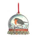 Robin in snow globe Christmas tree decoration product photo default T