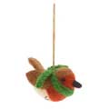 Felt Robin with scarf Christmas tree decoration product photo ai5 T