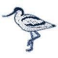 RSPB Avocet sew-on embroidered patch product photo side T
