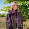 RSPB Berries and blossom heavyweight winter scarf product photo default T