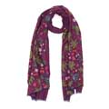 RSPB Berries and blossom heavyweight winter scarf product photo side T