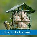 Dual suet feeder starter pack with fat balls & cakes product photo default T
