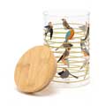 RSPB Striped glass storage jar - Free as a bird collection - 950ml product photo back T
