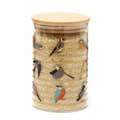 RSPB Striped glass storage jar - Free as a bird collection - 950ml product photo front T