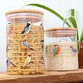 RSPB Striped glass storage jar - Free as a bird collection - 950ml product photo ai6 T