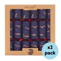 Moonlit owl recycled Christmas crackers with wooden tree decorations, 2 boxes of six product photo default T