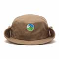 Khaki sun hat with strap, size S-M product photo side T