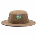 Khaki sun hat with strap, size S-M product photo front T