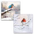 Snowy branches Christmas cards, pack of 10 (2 designs) product photo default T