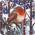 Snowy woodland Christmas cards, pack of 10 (2 designs) product photo side T