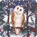 Snowy woodland Christmas cards, pack of 10 (2 designs) product photo back T