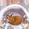 Snuggling fox Christmas cards, pack of 10 product photo default T